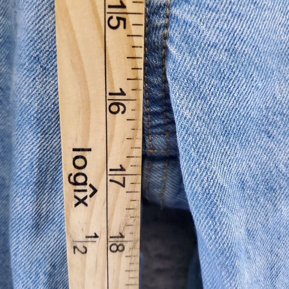 Old Navy Jeans Womens Size 16 Blue Maternity Distressed Stretch Demin Wide Leg - Picture 5 of 9